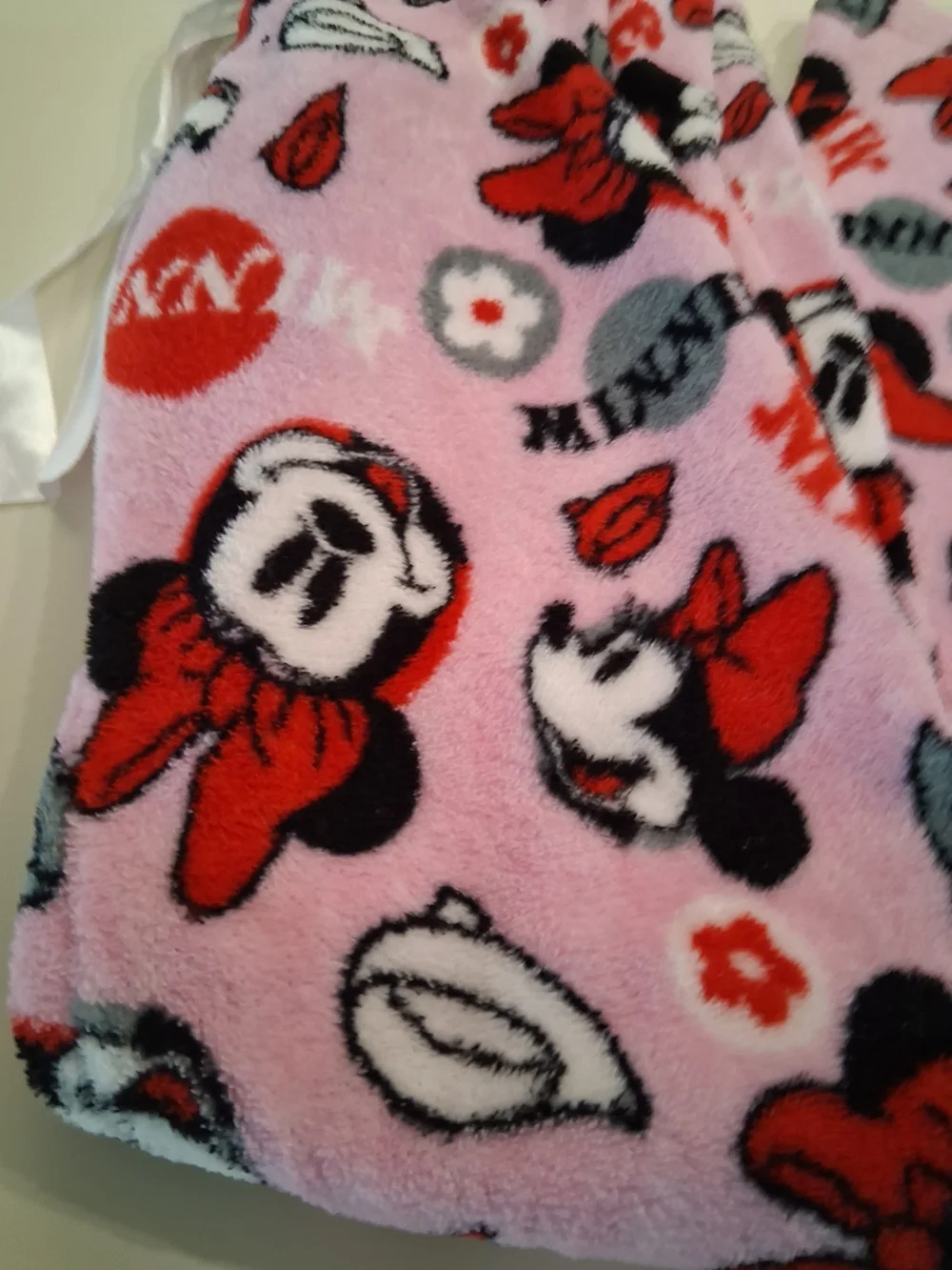 Disney Minnie Mouse Pink Fleece Pajama Bottoms - Picture 2 of 3